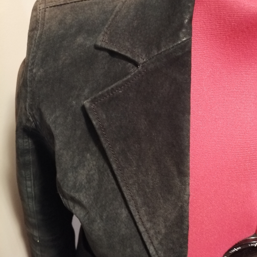 BUM stressed suede blazer jacket